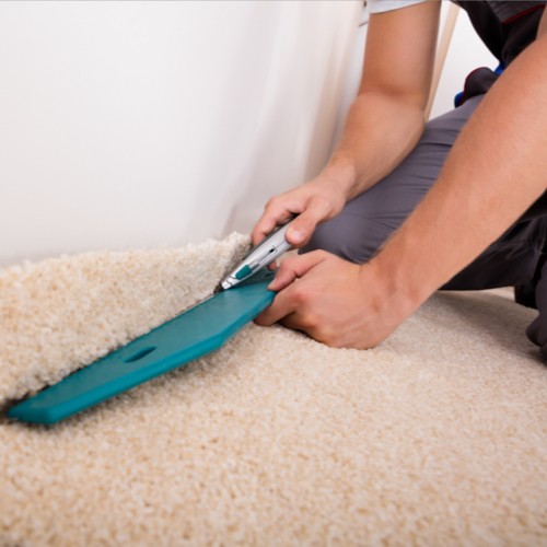 Carpet-During Install | Kelly's Carpet & Furniture
